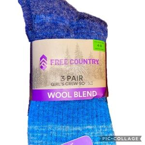 Free Country Girls Wool Socks